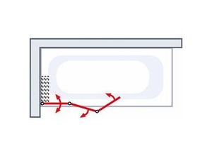 4060991004780 - Komfort Badwannenfaltwand 3-tlg 1268 x 140 cm alpinweiß Kunstglas Softline hell