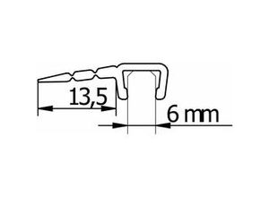 4060991015069 - Kristall Trend Dichtung gerade für Glasstärke 6 mm 200 cm