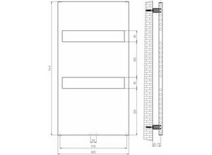 4060991036422 - Designheizkörper Turin Standardanschluss rechts links Alpinweiß Größe 114x60 cm - Alpinweiß - Schulte