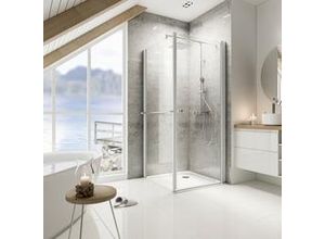 4060991056154 - - Duschkabine Garant Drehtür inkl Seitenwand von 6 mm Sicherheitsglas (esg) Klar hell inkl fixil Beschichtung Handtuchhalter und 4060991056154 - - Duschkabine Garant Drehtür inkl Seitenwand von 6 mm Sicherheitsglas (esg) Klar hell inkl fixil Beschichtung Handtuchhalter und