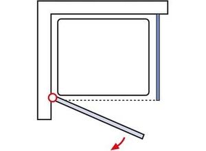 4060991056185 - - Duschkabine Garant Drehtür inkl Seitenwand von 6 mm Sicherheitsglas (esg) Klar hell inkl fixil Beschichtung Handtuchhalter und