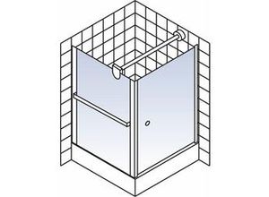 4060991056215 - SCHULTE Drehtür Seitenwand Duschwanne 80x80x200 cm Garant