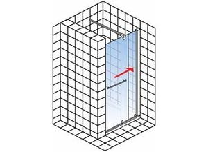 4060991060786 - SCHULTE Nische Schiebetür 100x200 cm Toura