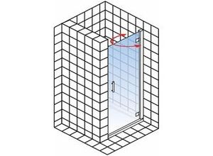 4060991060953 - SCHULTE Nische Drehtür pendelbar 80x200 cm Toura