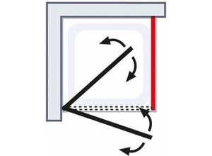 4060991061042 - SCHULTE Drehtür Seitenwand 100x100 cm Toura