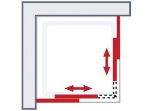 4060991070143 - SCHULTE Eckeinstieg Schiebetür 90x200 cm Toura