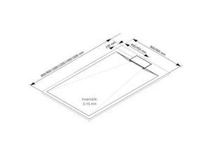 4060991072222 - Duschwanne DWM-Tec mit Steinstruktur in mattweiß 80 x 90 cm