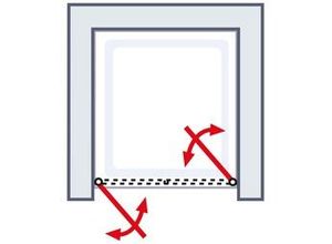 4060991076312 - Nische mit Pendeltür 80x200 cm Garant 20 in Chromoptik