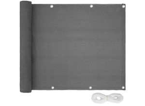 4061173010476 - tectake® Balkon-Sichtschutz witterungsbeständig und pflegeleicht mit metallverstärkten Ösen 600 x 75 cm