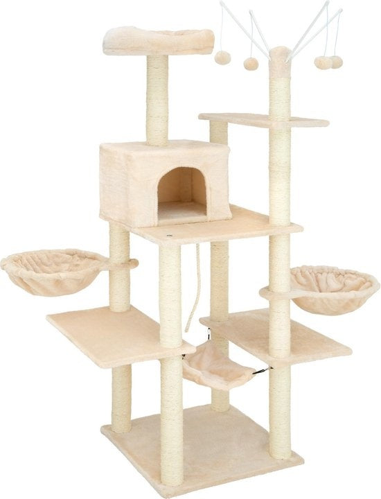 4061173017314 - Tectake - Kratzbaum Lilou 165cm - Katzenbaum Katzenkratzbaum Katzenhaus - beige - beige