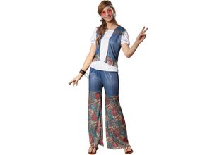 4061173023544 - tectake® Frauenkostüm Groovy Flower Girl