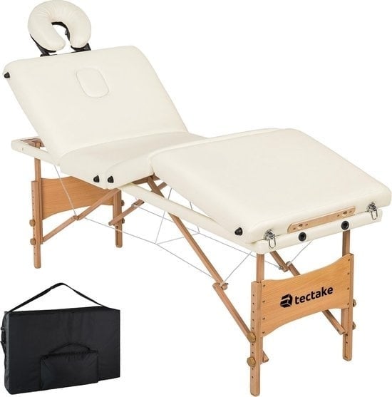 4061173069436 - Tectake - 4 Zone Massagetisch Kim + Tasche weiß - 403405