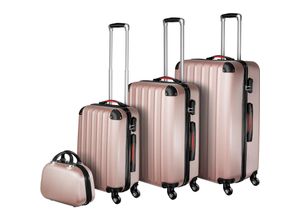 4061173069474 - tectake® Hartschalenkoffer-Set 4-teilig 3 Trolleys und Beauty-Case aus robustem ABS-Kunststoff abteilbarer Innenraum mit Sicherheits-Zahlenschloss