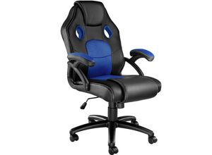 4061173072962 - tectake® Bürostuhl ergonomische Form Kunstlederbezug mit Mesh-Gewebe stufenlos höhenverstellbar