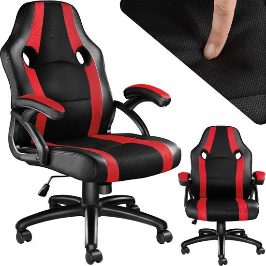 4061173073228 - tectakeÂ® - Bürostuhl Gaming Stuhl - Luxus Schreibtischstuhl Bürostuhl - Rennstuhl Schreibtischstuhl Gaming Stuhl Benny - schwarz rot