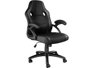 4061173073242 - tectake® Bürostuhl ergonomische Form Kunstlederbezug mit Mesh-Gewebe stufenlos höhenverstellbar