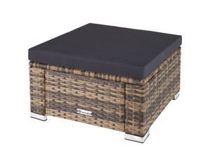 4061173116406 - tectake® Rattan Sitzhocker widerstandsfähig einfacher Aufbau 53 x 53 x 26 cm