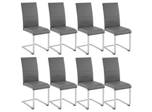 4061173174956 - tectake® 8er Set Schwingstuhl gepolstert mit Kunstlederbezug flaches Stahlgestell in C-Form 41 x 52 x 99 cm 4061173174956 - tectake® 8er Set Schwingstuhl gepolstert mit Kunstlederbezug flaches Stahlgestell in C-Form 41 x 52 x 99 cm