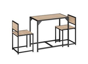 4061173206640 - tectake® Sitzgruppe 3-teilig Industrial Style mit höhenverstellbaren Kunststofffüßen