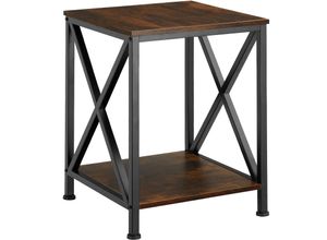 4061173206657 - tectake® Beistelltisch Carlton 405x405x525cm - Industrial Holz dunkel rustikal