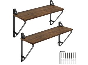 4061173209108 - tectake® 2er Set Wandregal Industrial Style Belastbarkeit je Regal 15 kg 60 x 20 x 335 cm