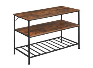 4061173209221 - tectake® Küchenregal Industrial Style 2 Ablagen und Gitterablage 120 x 60 x 905 cm