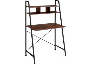 4061173242778 - tectake® Schreibtisch Industrial Style trapezförmiges Gestell 3 Staufächer 855 x 465 x 140 cm