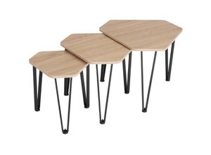 4061173243164 - tectake® Beistelltisch-Set Torquay - Industrial Holz hell Eiche Sonoma