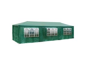 4061173244345 - tectake® Pavillon 9 x 3 m mit UV-Schutz inklusive Spannseile und Heringe