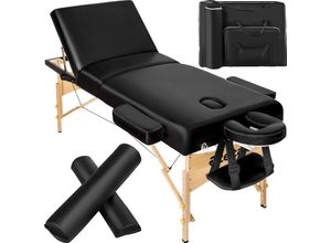 4061173246806 - tectake® 3 Zonen Massageliege-Set inklusive Lagerungsrollen und Tragetasche klappbar und höhenverstellbar 218 x 102 x 65 - 90 cm