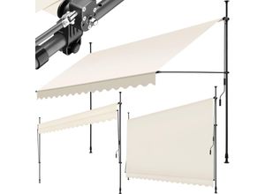 4061173255440 - tectake® Klemmmarkise mit Handkurbel höhenverstellbar 211 - 304 cm einfache Montage