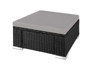 4061173259851 - tectake® Rattan Sitzhocker widerstandsfähig einfacher Aufbau 53 x 53 x 26 cm