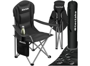 4061173261014 - tectake® Gepolsterter Campingstuhl faltbar inkl Tragetasche wasserabweisendes 600D Oxford-Gewebe 885 x 55 x 103 cm Belastbarkeit 120 kg