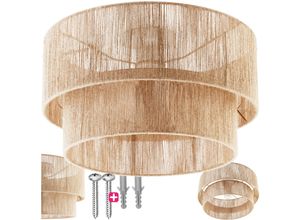 4061173261175 - tectake® Deckenleuchte im Boho-Stil - Hängeleuchte mit Jute-Lampenschirm - 40W