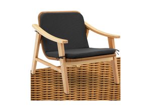 4061173262998 - tectake® Rattan Stuhl mit lackiertem Holzgestell höhenverstellbare Füße 69 x 76 x 695 cm