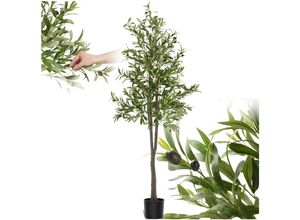 4061173268570 - tectake® Künstlicher Olivenbaum verschiedene Größen mit viel Volumen stabiler Kunststoff-Blumentopf 4061173268570 - tectake® Künstlicher Olivenbaum verschiedene Größen mit viel Volumen stabiler Kunststoff-Blumentopf