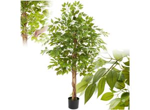 4061173268662 - tectake® Künstlicher Ficusbaum verschiedene Größen mit viel Volumen stabiler Kunststoff-Blumentopf
