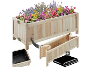 4061173268891 - tectake® Hochbeet klappbar natürliches Tannenholz 70 x 30 x 25 cm Belastbarkeit 50 kg