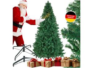 4061173269676 - tectake® Künstlicher Weihnachtsbaum - Geschlossener künstlicher Weihnachtsbaum mit biegsamen Tannenzweigen und Stahlständer - 230 cm 1346 Nadeln - Grün ideal für Weihnachtsdekorationen