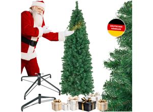 4061173269720 - tectake® Weihnachtsbaum verschiedene Größen künstlich in Grün mit dichten Nadeln formbar mit viel Volumen pulverbeschichteter Metallständer mit Kunststoffkappen