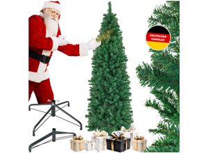 4061173269737 - tectake® Weihnachtsbaum verschiedene Größen künstlich in Grün mit dichten Nadeln formbar mit viel Volumen pulverbeschichteter Metallständer mit Kunststoffkappen