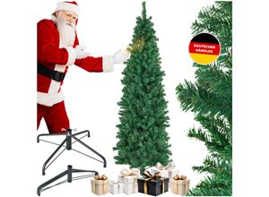 4061173269744 - tectake® Weihnachtsbaum verschiedene Größen künstlich in Grün mit dichten Nadeln formbar mit viel Volumen pulverbeschichteter Metallständer mit Kunststoffkappen