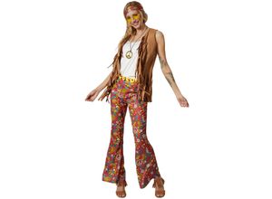 4061173275875 - tectake® Damenkostüm Hippie Weste und Hose