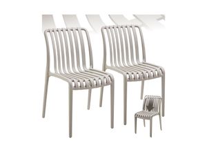 4061173281326 - tectake® Gartenstühle wetterfest und UV-beständig rutschfeste Gummischoner 47 x 58 x 805 cm Belastbarkeit 110 kg