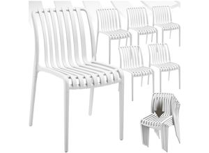 4061173288318 - tectake® Gartenstühle wetterfest und UV-beständig rutschfeste Gummischoner 47 x 58 x 805 cm Belastbarkeit 110 kg