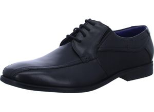 4061184131252 - bugatti Halbschuhe Leder Business elegant Blockabsatz für Herren schwarz 43