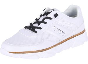 4061184365435 - bugatti Sneaker Leder Wechselfußbett für Herren weiß 45