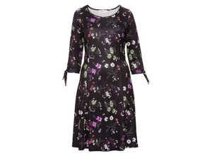 4061303013261 - Große Größen Jerseykleid mit schwingendem Rockteil schwarz bedruckt Gr46 4061303013261 - Große Größen Jerseykleid mit schwingendem Rockteil schwarz bedruckt Gr46