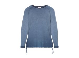 4061303023901 - Große Größen Pullover mit Schnürung rauchblau Gr48 50