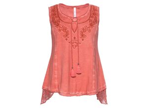 4061303032804 - Große Größen Top in Oil-washed-Optik rostrot Gr46